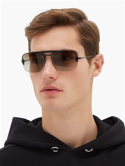 prada sport w strap sunglasses black|prada aviator sunglasses men's.